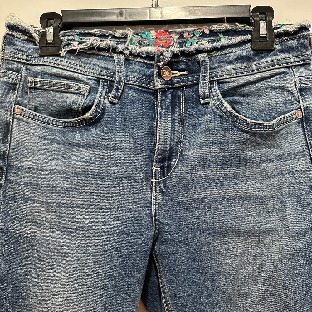 The kitten straight mid rise jeans